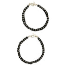 925 Sterling Silver New Born / Toddler Kids Black Beads Najariya - Style