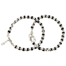 925 Sterling Silver New Born / Toddler Kids Black Beads Najariya - Style