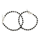 925 Sterling Silver New Born / Toddler Kids Black Beads Najariya - Style