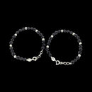 925 Sterling Silver New Born / Toddler Kids Black Beads Najariya - Style