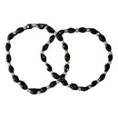 925 Sterling Silver New Born / Toddler Kids Black Beads Stretchable Najariya - Style