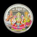 999 Pure Silver Ganesh Lakshmi & Saraswati 10 Gram Meena Coin