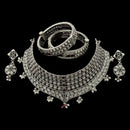 925 Sterling Silver Designer Necklace Set - Design