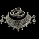 925 Sterling Silver Designer Necklace Set - Design