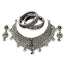 925 Sterling Silver Designer Necklace Set - Design