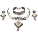 925 Sterling Silver Designer Necklace Set - Design