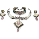 925 Sterling Silver Designer Necklace Set - Design