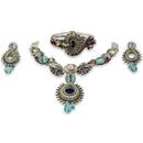 925 Sterling Silver Designer Necklace Set - Design