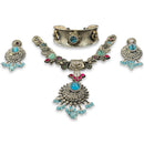 925 Sterling Silver Designer Necklace Set - Design