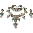 925 Sterling Silver Designer Necklace Set - Design