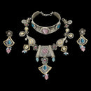 925 Sterling Silver Designer Necklace Set - Design