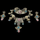 925 Sterling Silver Designer Necklace Set - Design