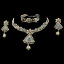 925 Sterling Silver Designer Necklace Set - Design