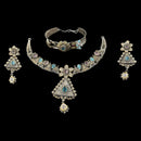 925 Sterling Silver Designer Necklace Set - Design