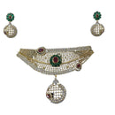 925 Sterling Silver Designer Choker Necklace Set - Design