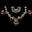 925 Sterling Silver Designer Necklace Set - Design
