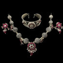 925 Sterling Silver Designer Necklace Set - Design