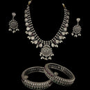 925 Sterling Silver Designer Necklace Set - Design