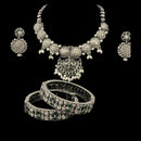 925 Sterling Silver Designer Necklace Set - Design