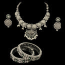 925 Sterling Silver Designer Necklace Set - Design
