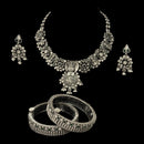 925 Sterling Silver Designer Necklace Set - Design