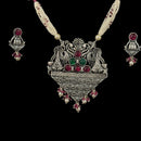 925 Sterling Silver Designer Long Necklace Set - Design