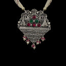 925 Sterling Silver Designer Long Necklace Set - Design