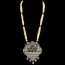 925 Sterling Silver Designer Long Necklace Set - Design