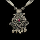 925 Sterling Silver Designer Long Necklace Set - Design