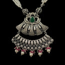 925 Sterling Silver Designer Long Necklace Set - Design