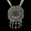 925 Sterling Silver Designer Long Necklace Set - Design