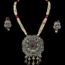 925 Sterling Silver Designer Long Necklace Set - Design