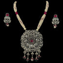 925 Sterling Silver Designer Long Necklace Set - Design