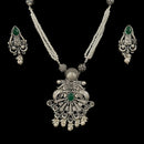925 Sterling Silver Designer Long Necklace Set - Design
