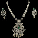 925 Sterling Silver Designer Long Necklace Set - Design