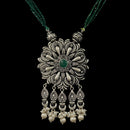 925 Sterling Silver Designer Long Necklace Set - Design