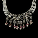 925 Sterling Silver Designer Choker Necklace Set - Design