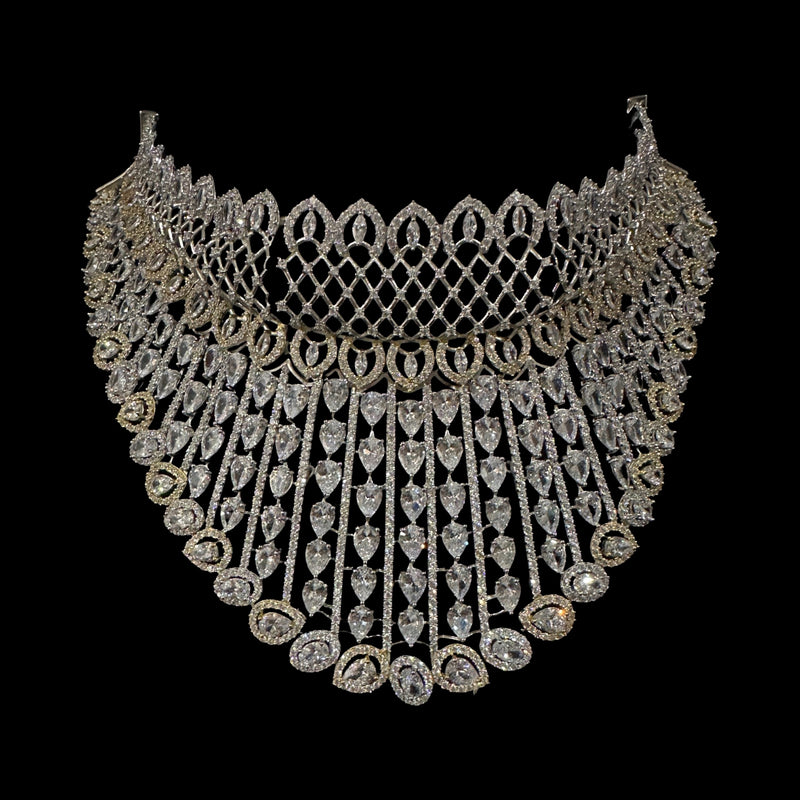 925 Sterling Silver Designer Choker Necklace - Design