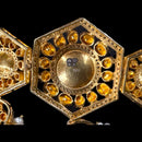 925 Sterling Silver Designer Hallmarked Necklace & Earring Set - Polki Style