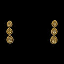 925 Sterling Silver Designer Necklace & Earring Set - Polki Style