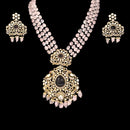 925 Sterling Silver Designer Long Necklace & Earring Set - Victorian Style