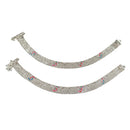 800 Silver Rajwada Hallmarked Pajeb Anklet with Meena - Style
