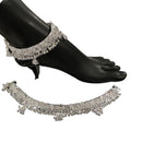 800 Silver Rajwada Hallmarked Pajeb Anklet with Meena - Style