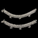 800 Silver Rajwada Hallmarked Pajeb Anklet with Meena - Style
