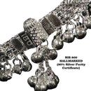 800 Silver Rajwada Hallmarked Pajeb Anklet with Meena & Bells - Style