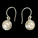 925 Sterling Silver Natural Pearl Earrings - Design