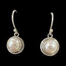 925 Sterling Silver Natural Pearl Earrings - Design