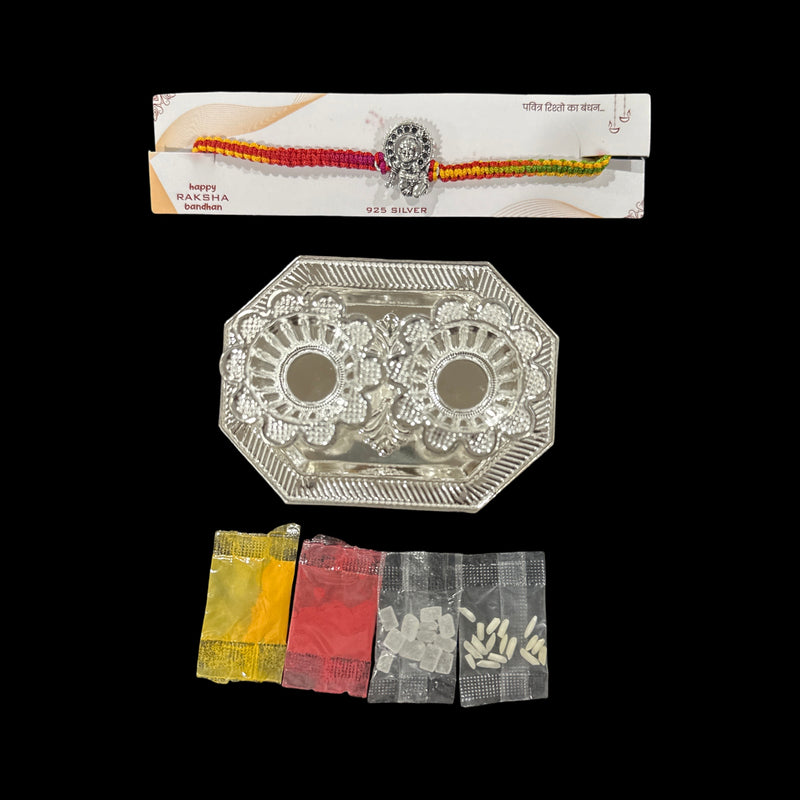 925 Sterling Silver Rakhi Gift Set