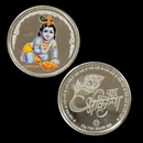 999 Pure Silver Baby Krishna Color 10 Gram Coin