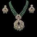 925 Sterling Silver Designer Long Necklace & Earring Set - Victorian Style